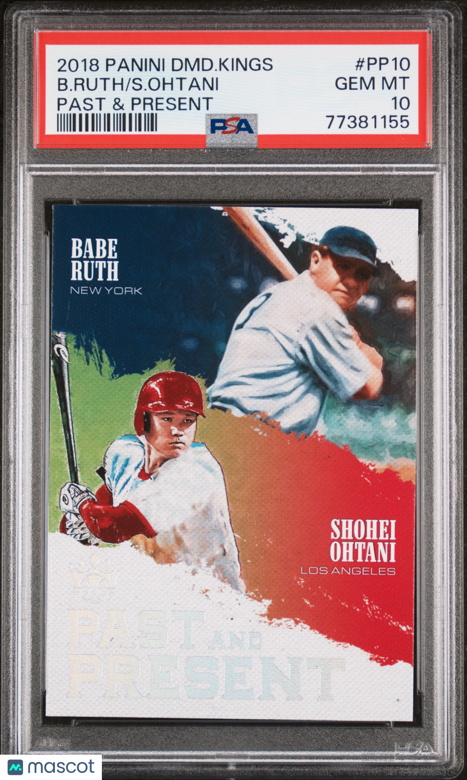 SHOHEI OHTANI BABE RUTH 2018 Panini Diamond Kings Past & Present RC #PP10 PSA 10
