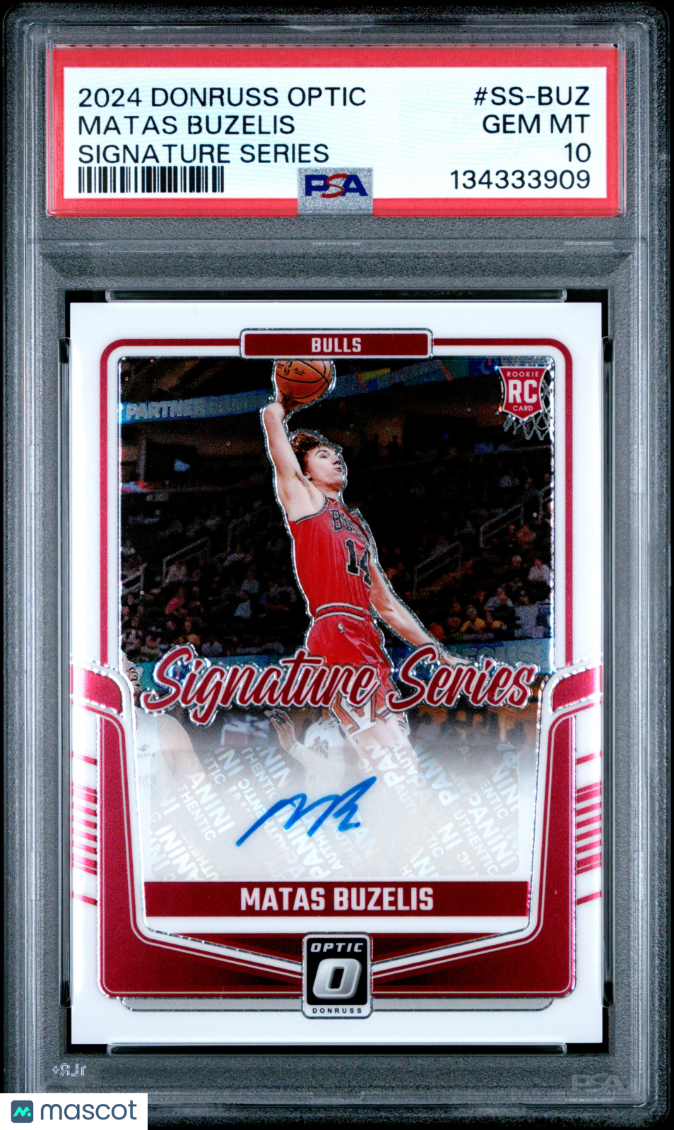 MATAS BUZELIS 2024-25 Donruss Optic Signature Series Rookie Auto #SS-BUZ PSA 10