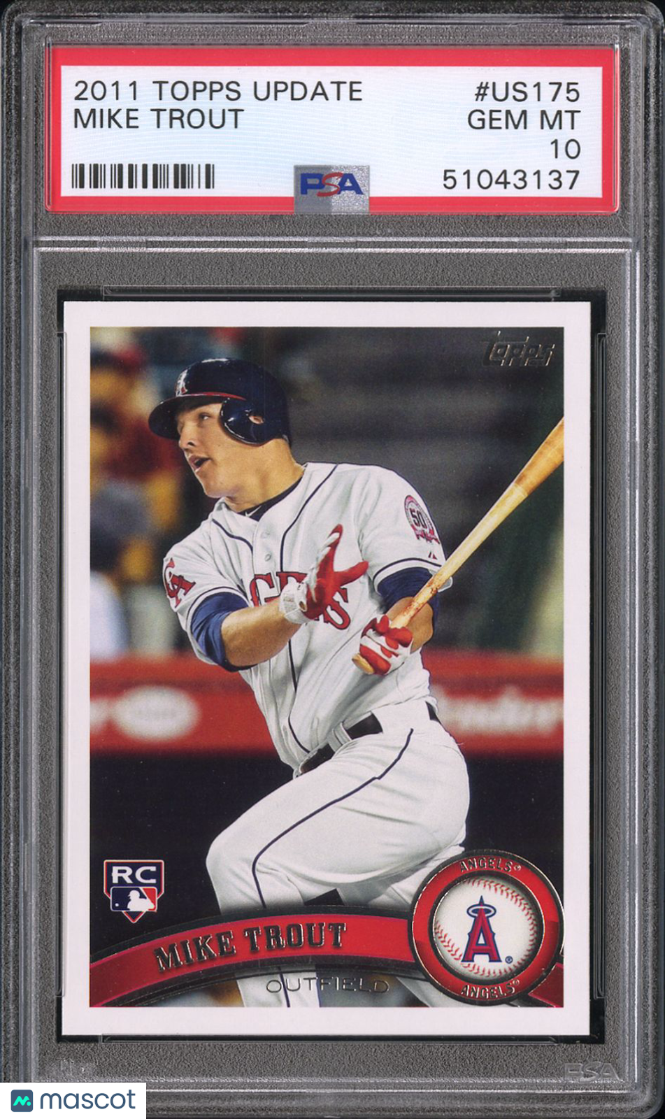 MIKE TROUT 2011 Topps Update Series Rookie Card #US175 PSA 10 Angels
