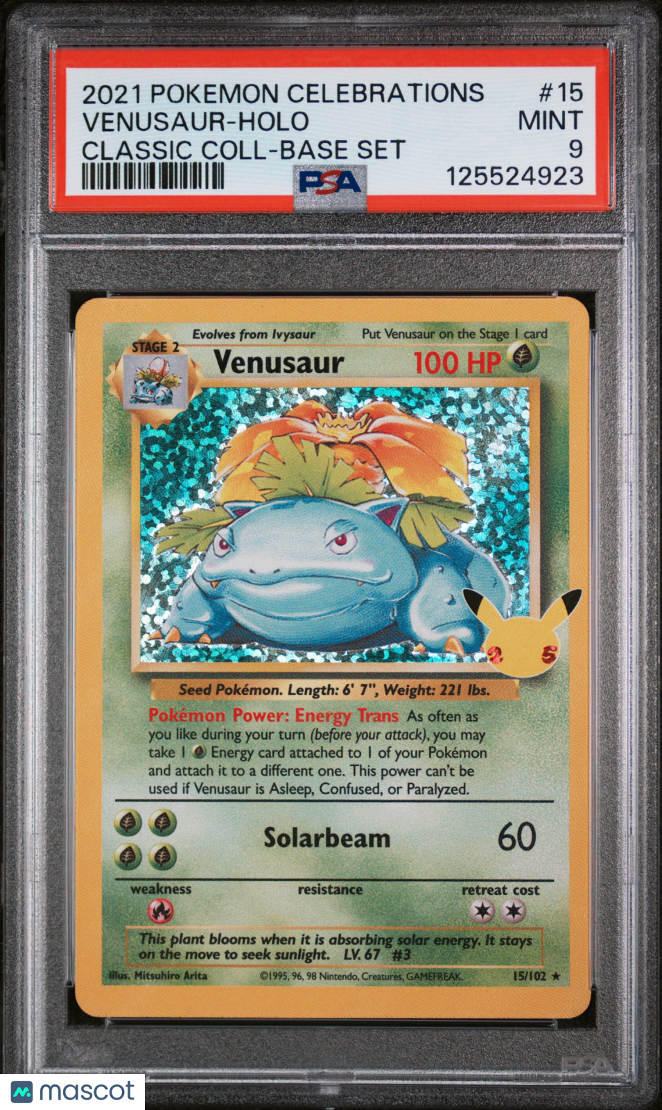 VENUSAUR 2021 Pokemon Celebrations Collection #15/102 Base Set PSA 9 Mint