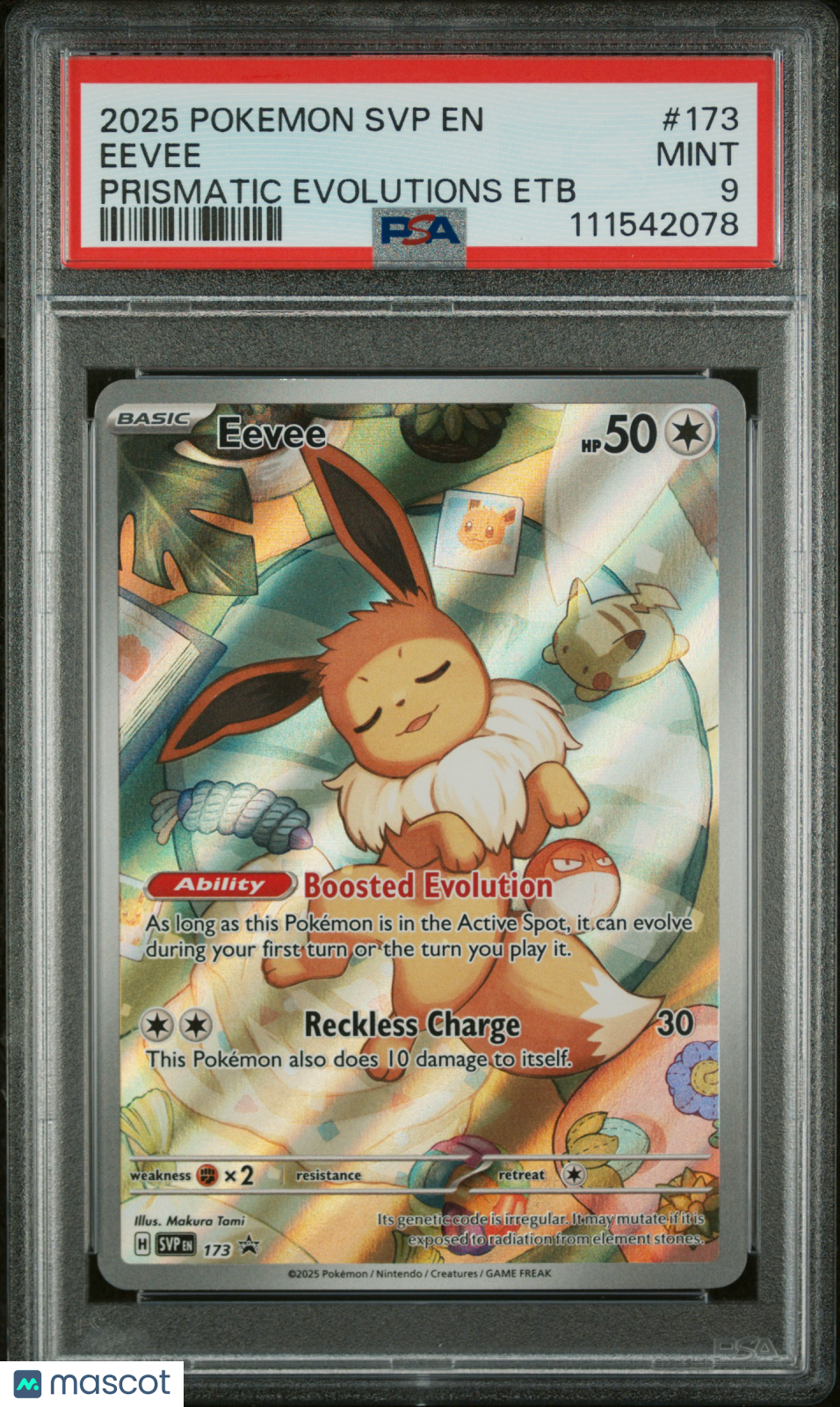 EEVEE 2025 Pokemon S&V Prismatic Evolutions Black Star Promo #173 PSA 9