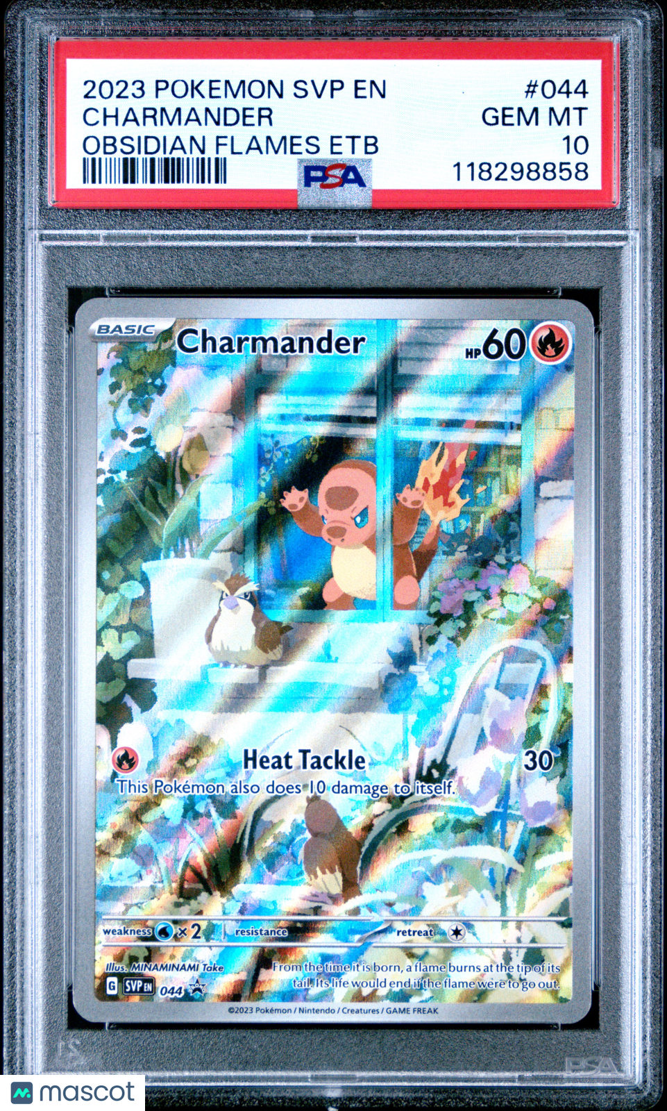 CHARMANDER 2023 Pokemon Scarlet & Violet Black Star Promo #044 OBF ETB PSA 10