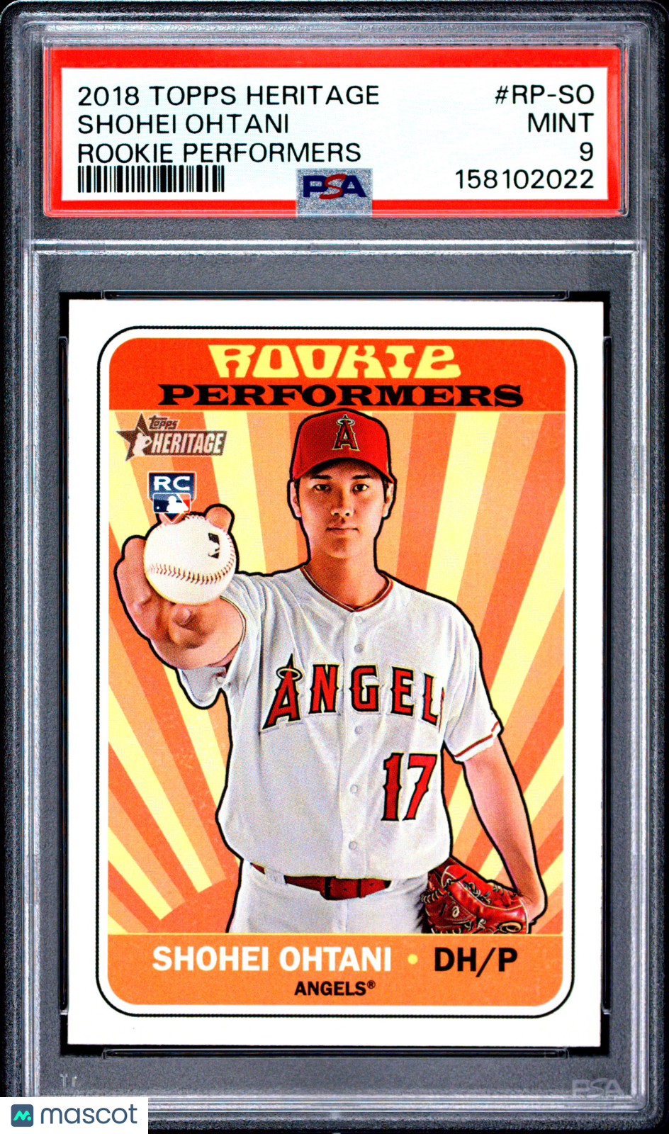 SHOHEI OHTANI 2018 Topps Heritage Rookie Performers #RP-SO PSA 9 Angels