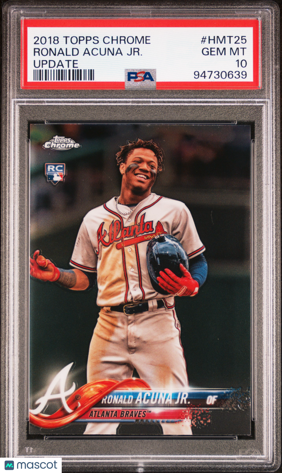 RONALD ACUNA JR. 2018 Topps Chrome Update Rookie #HMT25 PSA 10 Braves