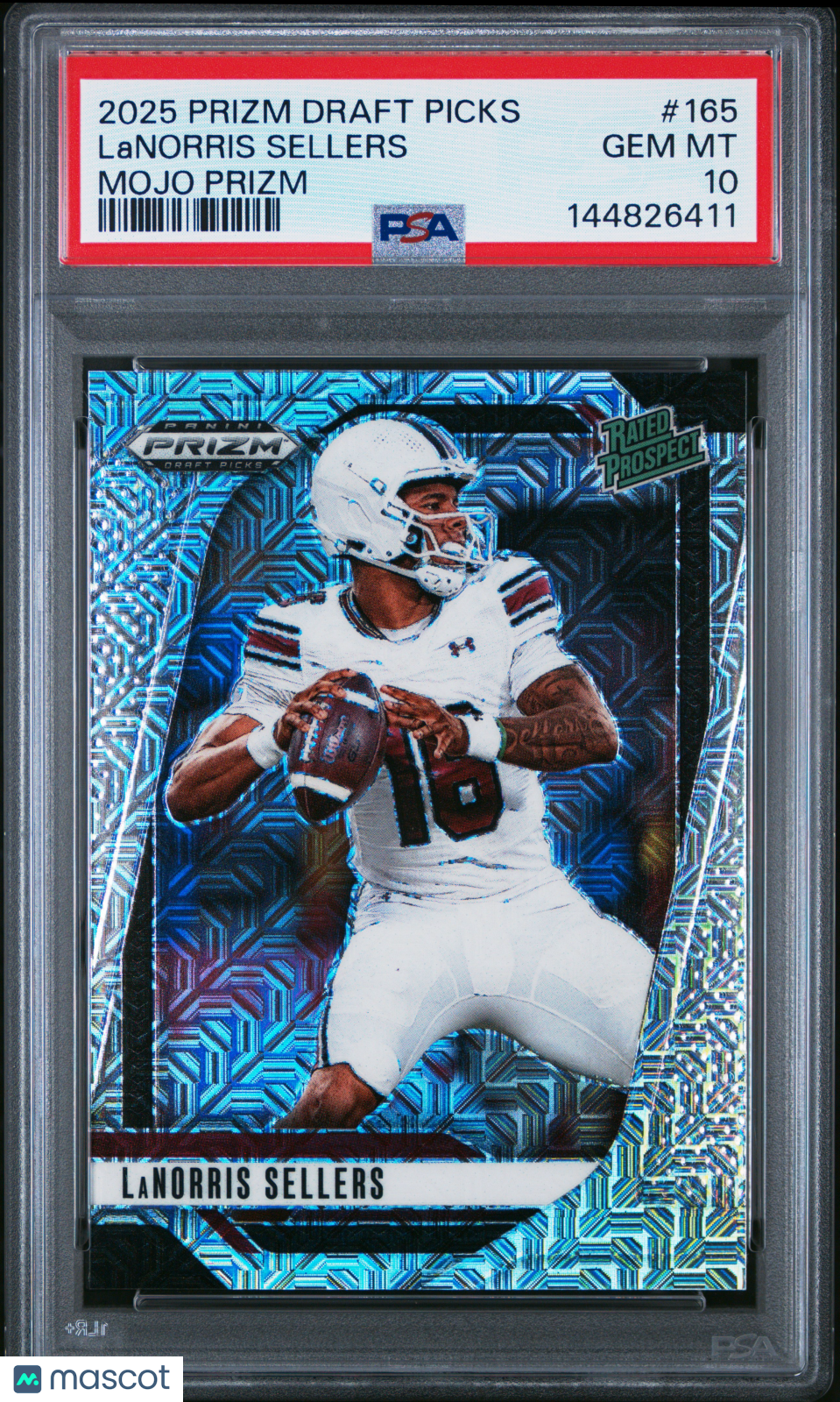 LANORRIS SELLERS 2025 Panini Prizm Draft Picks Mojo /25 #165 PSA 10 Gamecocks