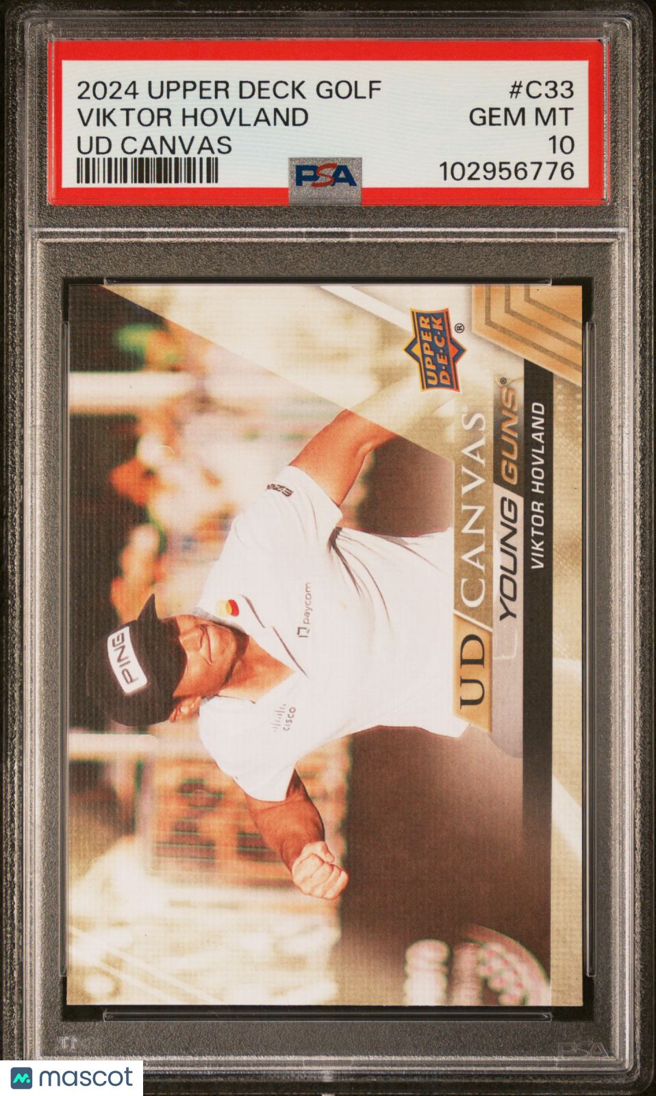 VIKTOR HOVLAND 2024 Upper Deck Golf UD Canvas Young Guns Rookie PSA 10 #C33