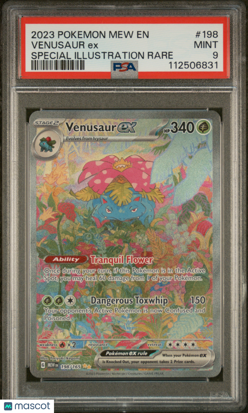 VENUSAUR EX Pokemon Scarlet Violet Mew 151 #198 Special Illustration Rare PSA 9