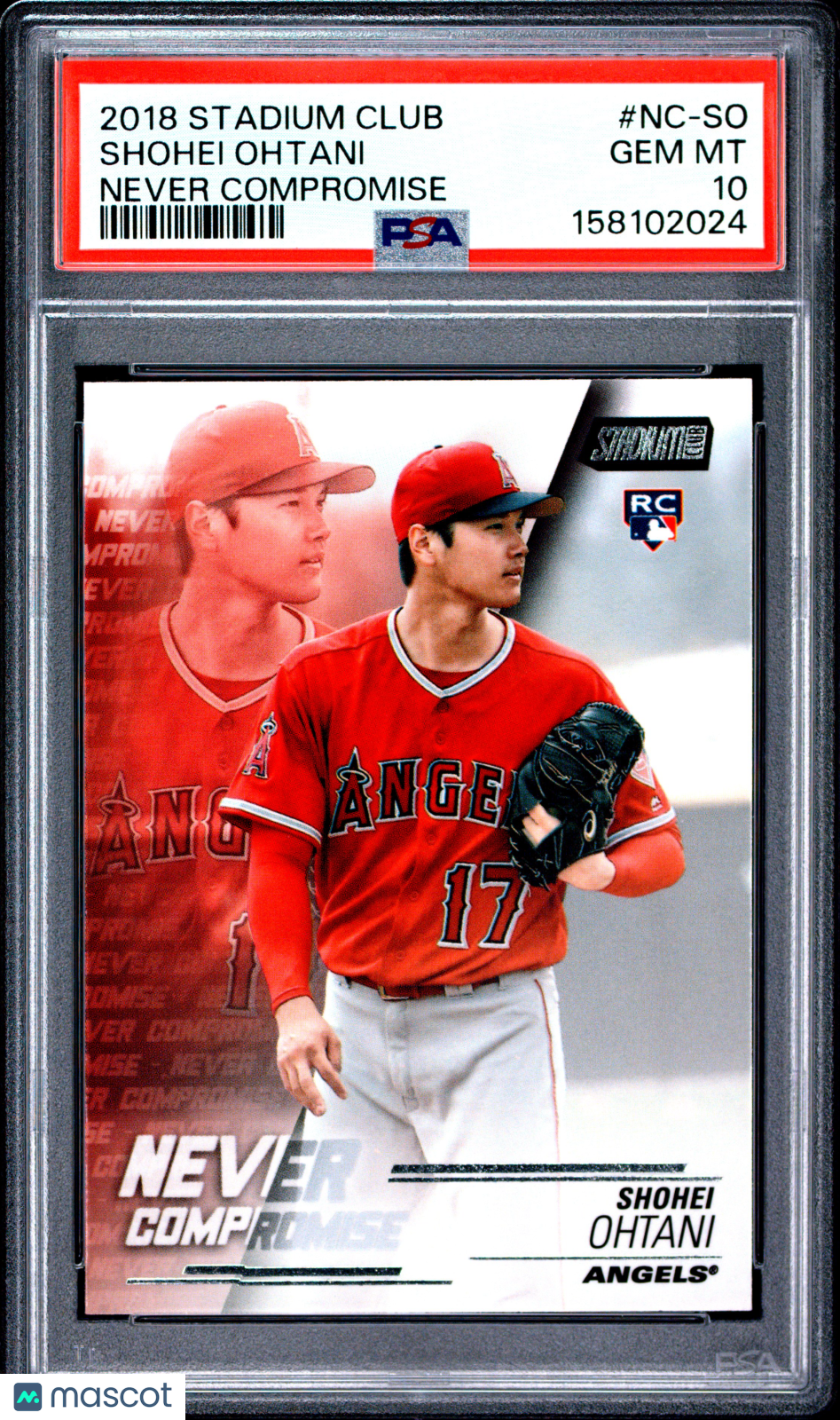 SHOHEI OHTANI 2018 Topps Stadium Club Rookie Never Compromise #NC-SO PSA 10