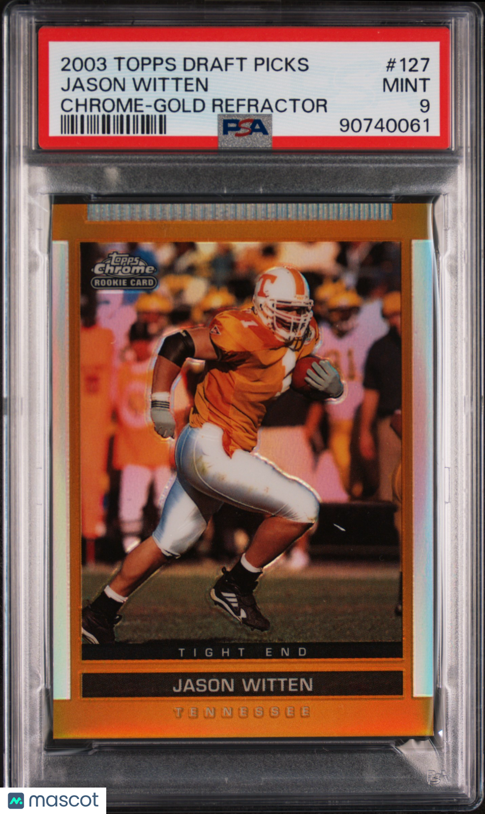 JASON WITTEN 2003 Topps Draft Picks & Prospects Chrome Gold Refractor #127 PSA 9