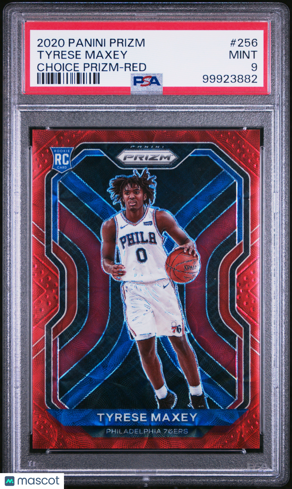 TYRESE MAXEY 2020-21 Panini Prizm Choice Rookie Red /88 #256 PSA 9 76ers