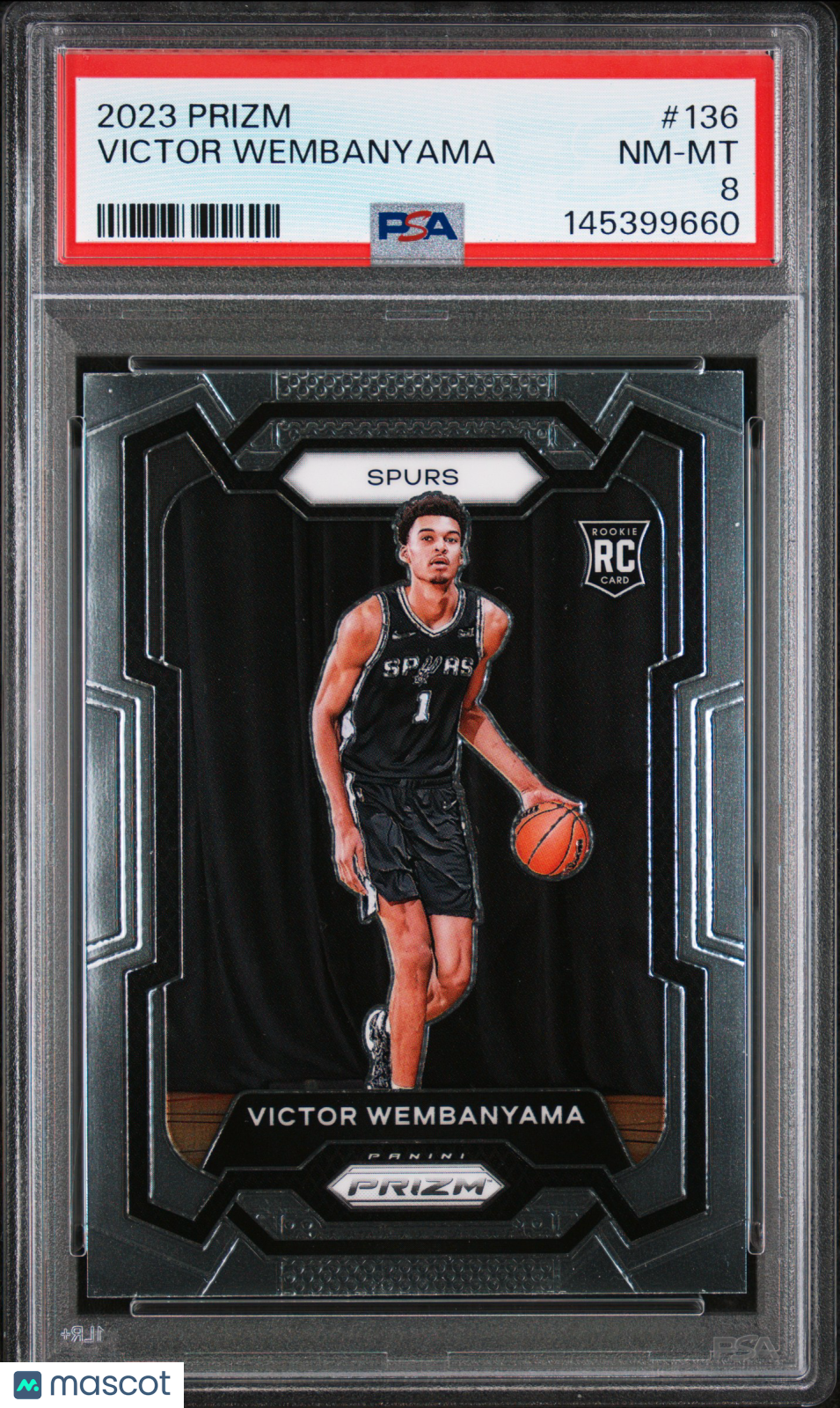 VICTOR WEMBANYAMA 2023-24 Panini Prizm Rookie #136 PSA 8 Spurs