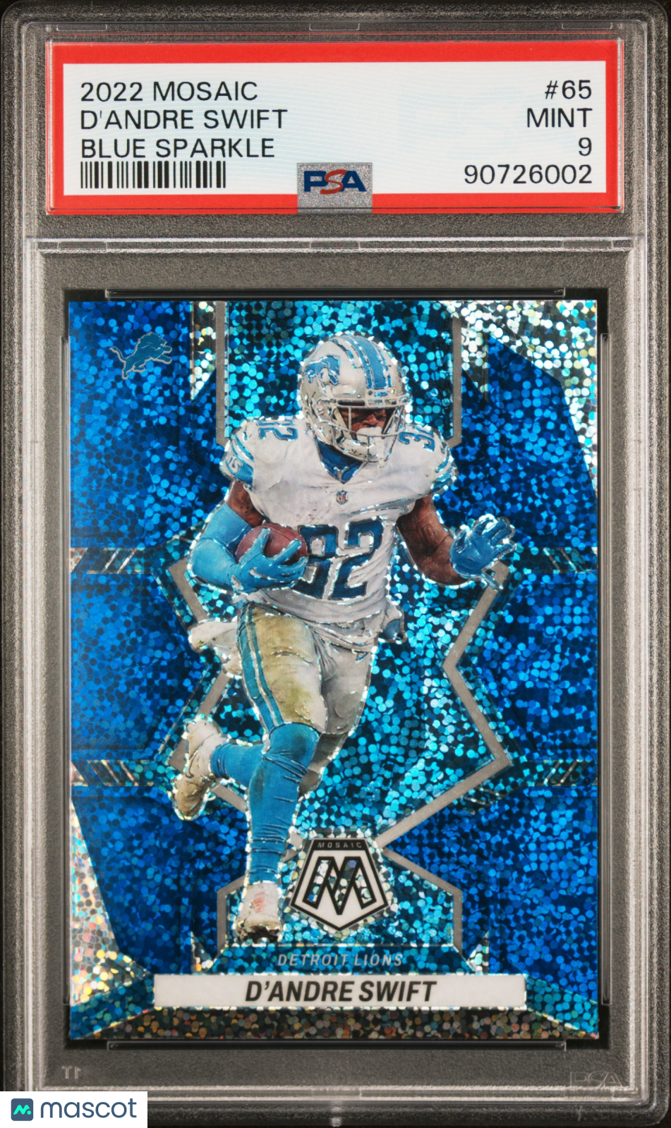 D'ANDRE SWIFT 2022 Panini Mosaic Blue Sparkle SSP PSA 9 MINT Lions #65
