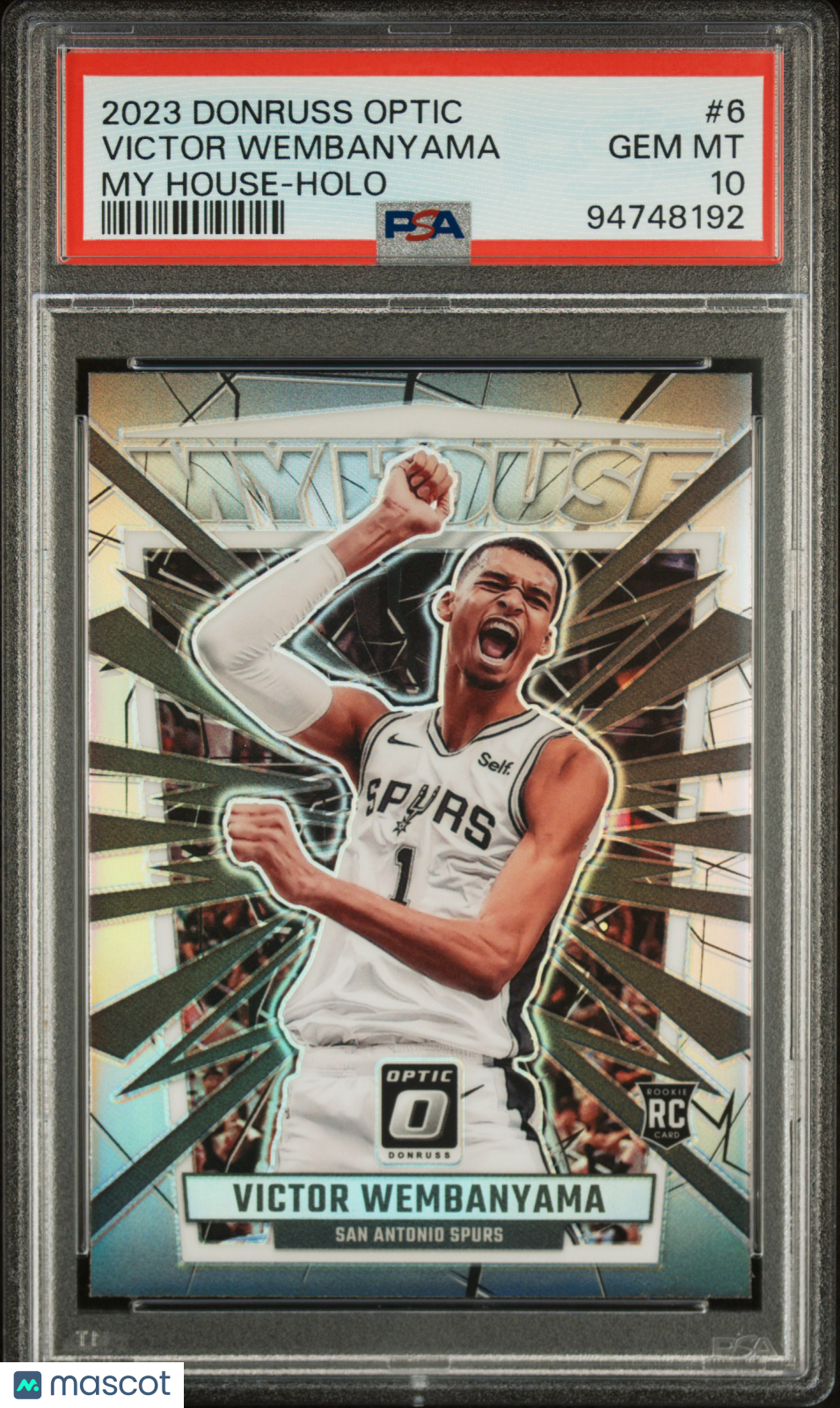 VICTOR WEMBANYAMA 2023-24 Panini Donruss Optic My House Holo Rookie #6 PSA 10