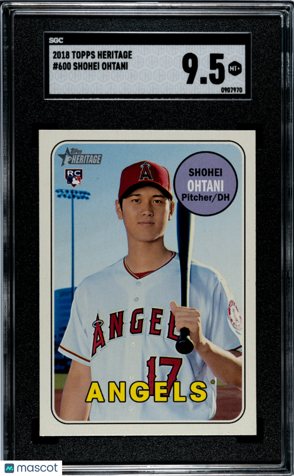 SHOHEI OHTANI 2018 Topps Heritage Rookie #600 SGC 9.5 Angels