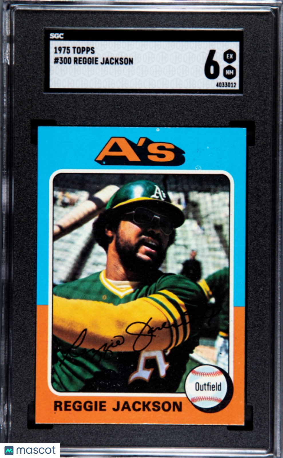 REGGIE JACKSON 1975 Topps Baseball #300 SGC 6 Oakland Athletics