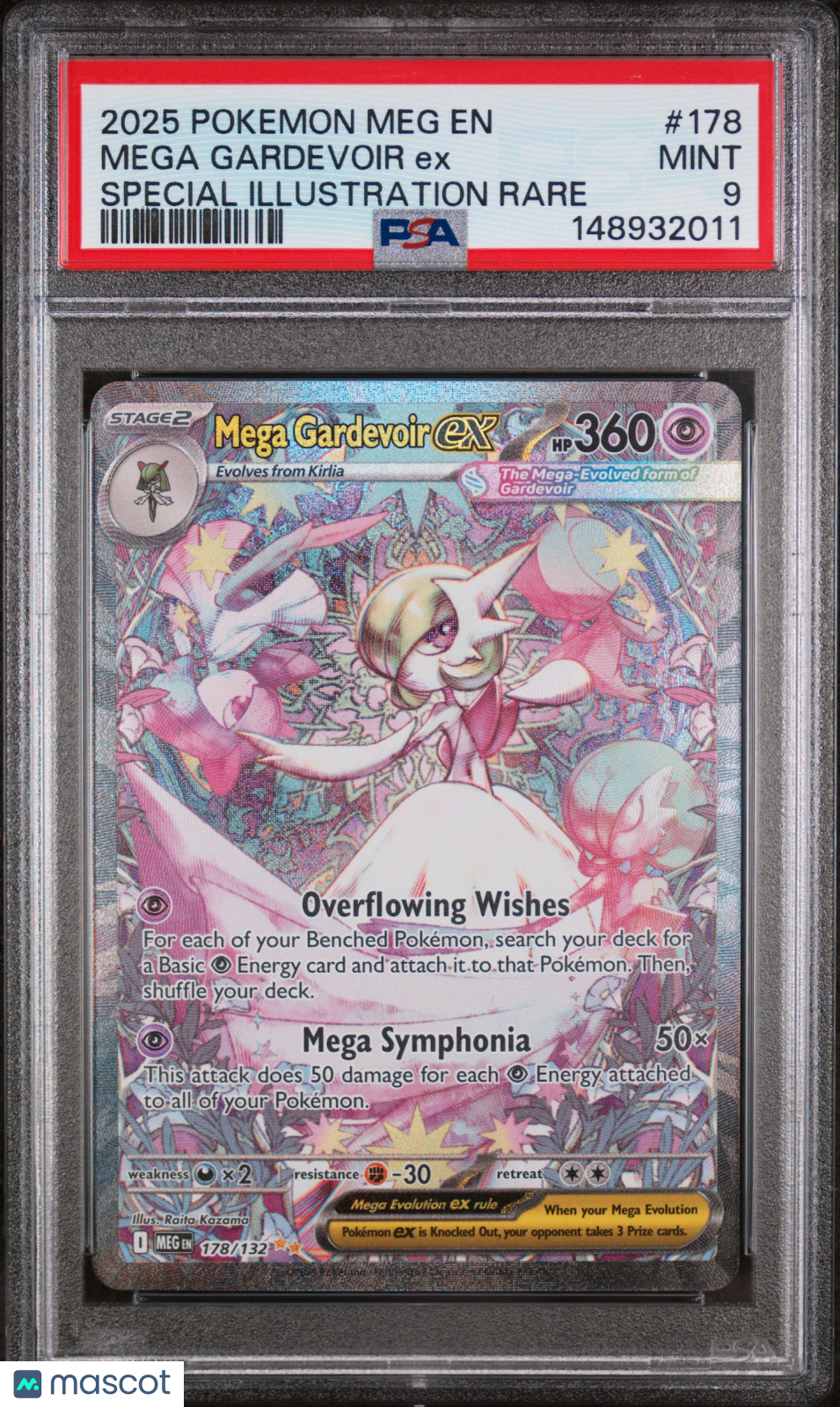 MEGA GARDEVOIR EX Pokemon Mega Evolution #178 Special Illustration Rare PSA 9