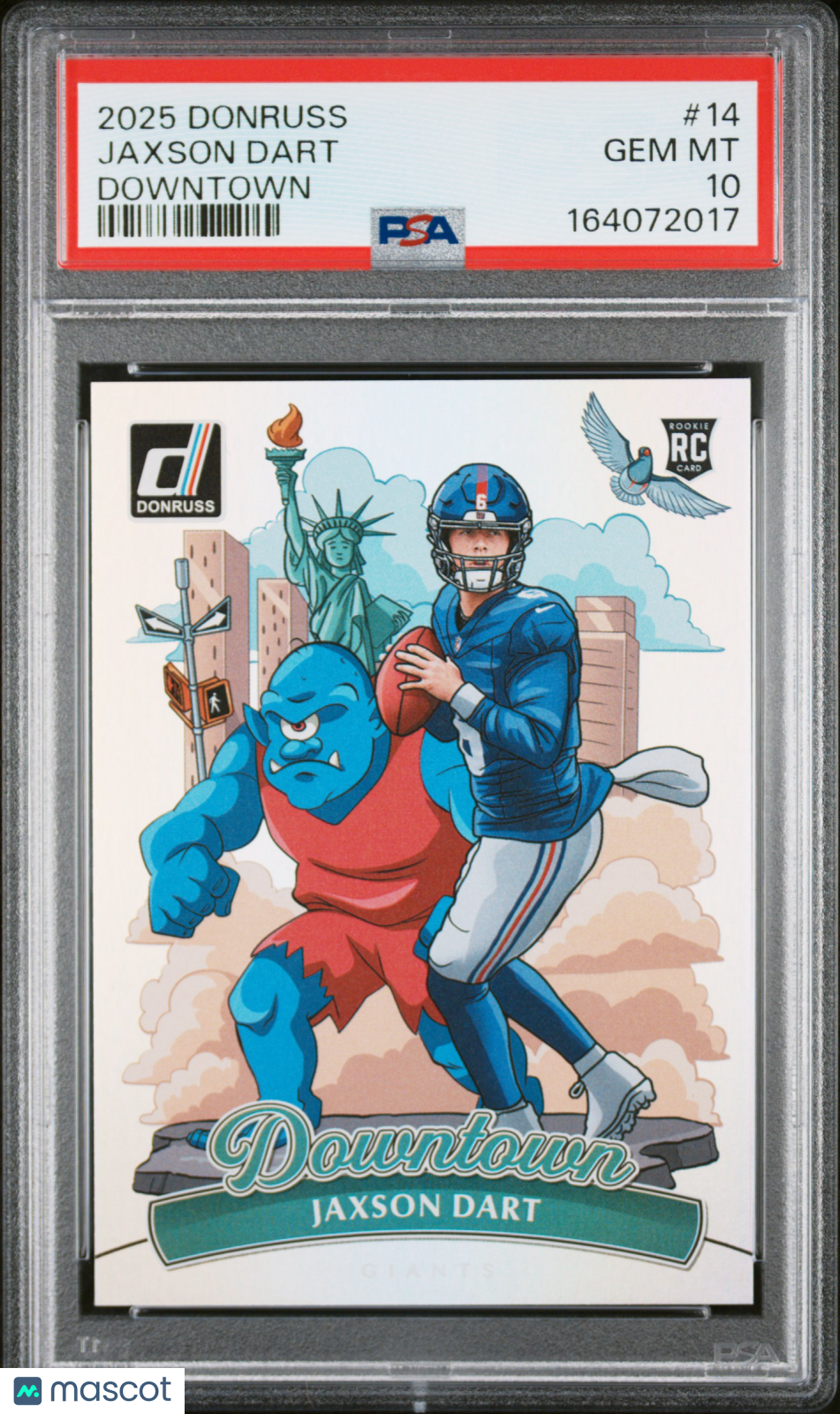 JAXSON DART 2025 Panini Donruss Downtown Rookie Case Hit SSP #14 PSA 10
