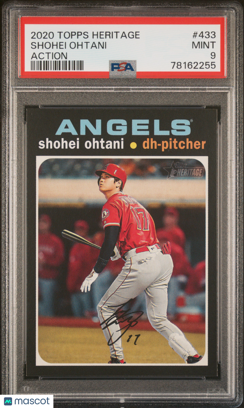 SHOHEI OHTANI 2020 Topps Heritage Action Variation #433 PSA 9 Angels