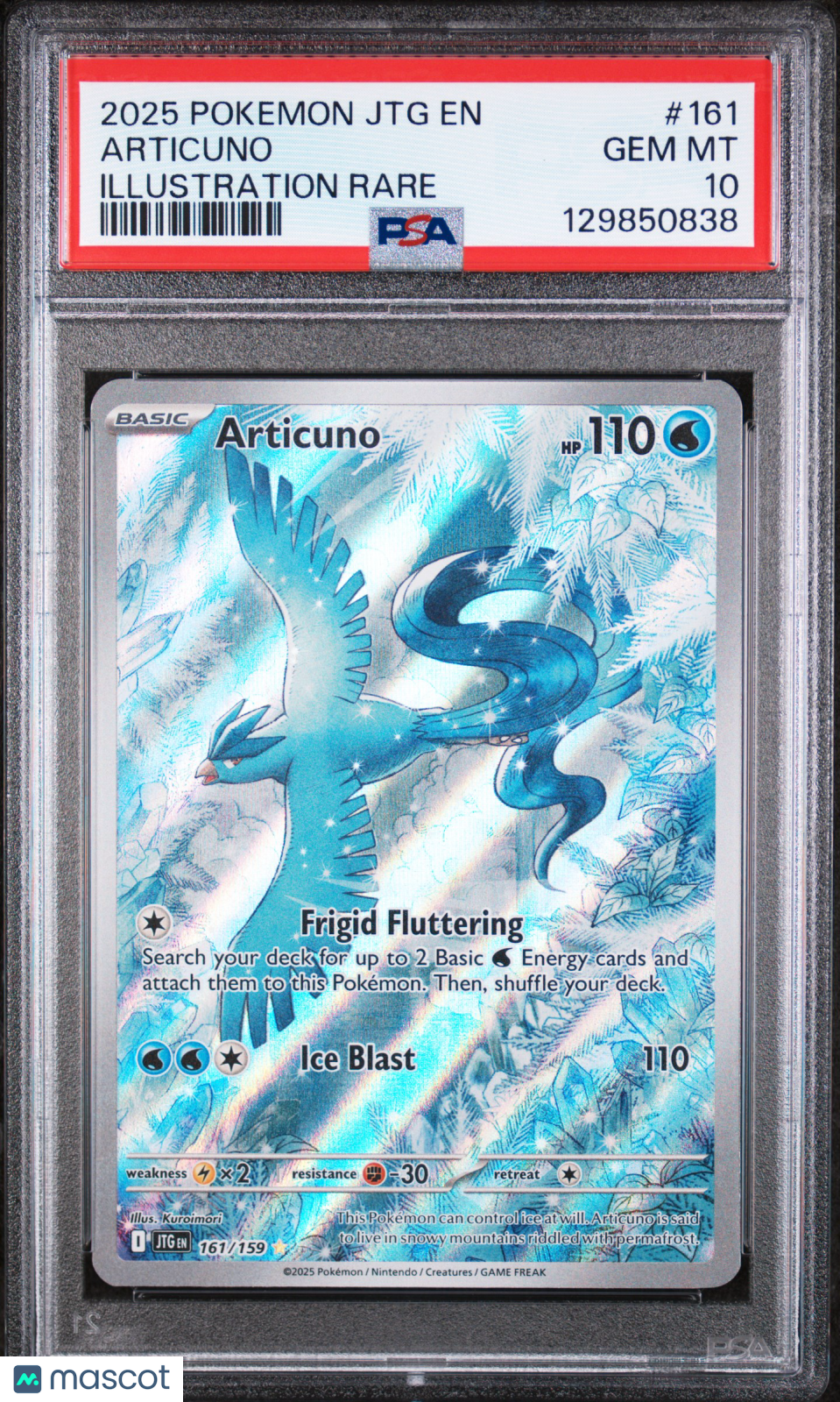 ARTICUNO 2025 Pokemon S&V Journey Together Illustration Rare #161 PSA 10