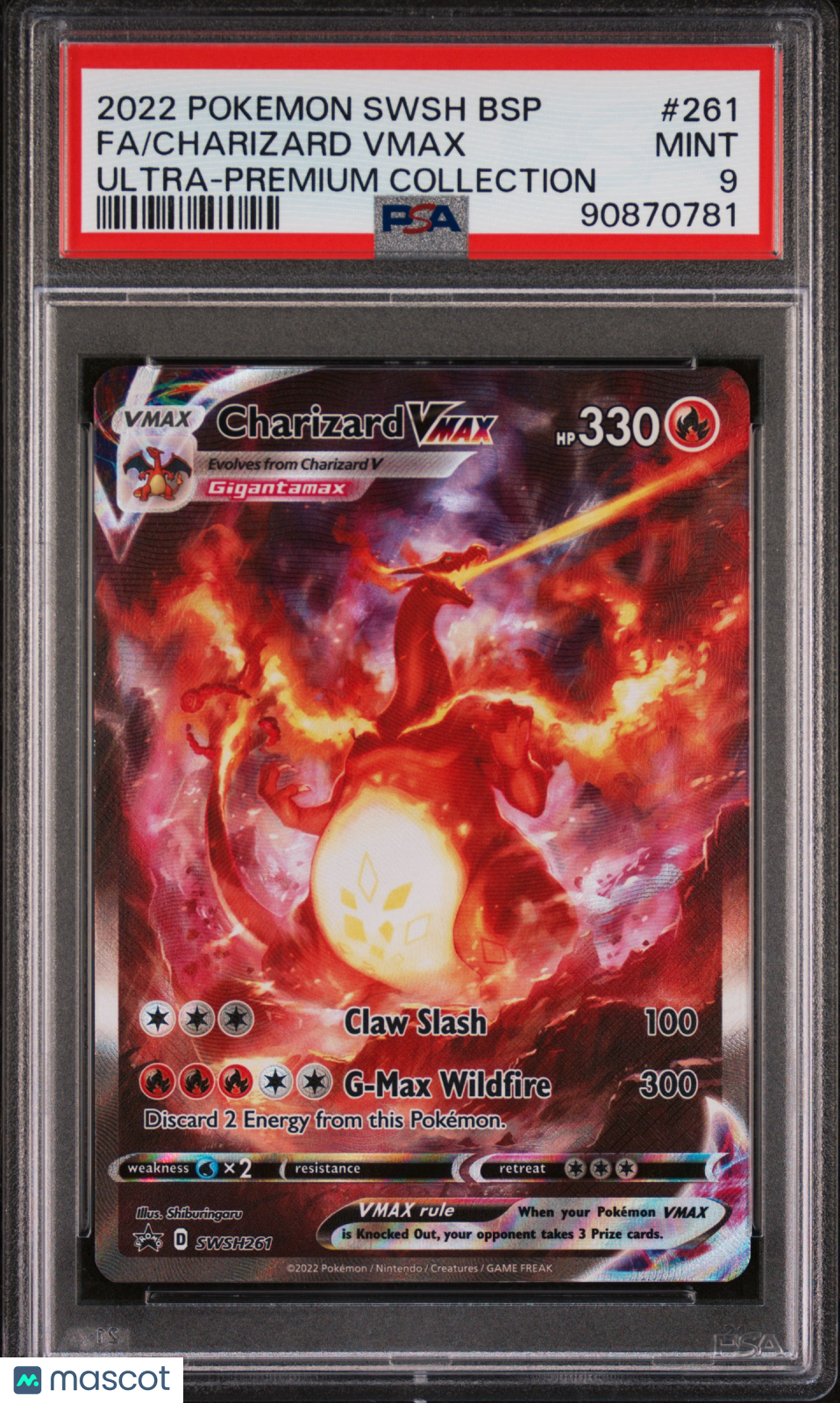 CHARIZARD VMAX 2022 Pokemon UPC Black Star Promo #SWSH261 PSA 9