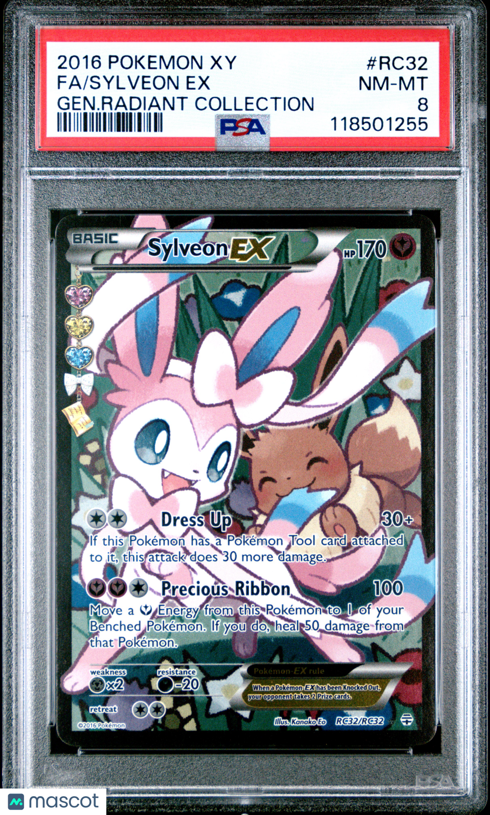 SYLVEON EX 2016 Pokemon XY Generations Radiant Collection #RC32 PSA 8