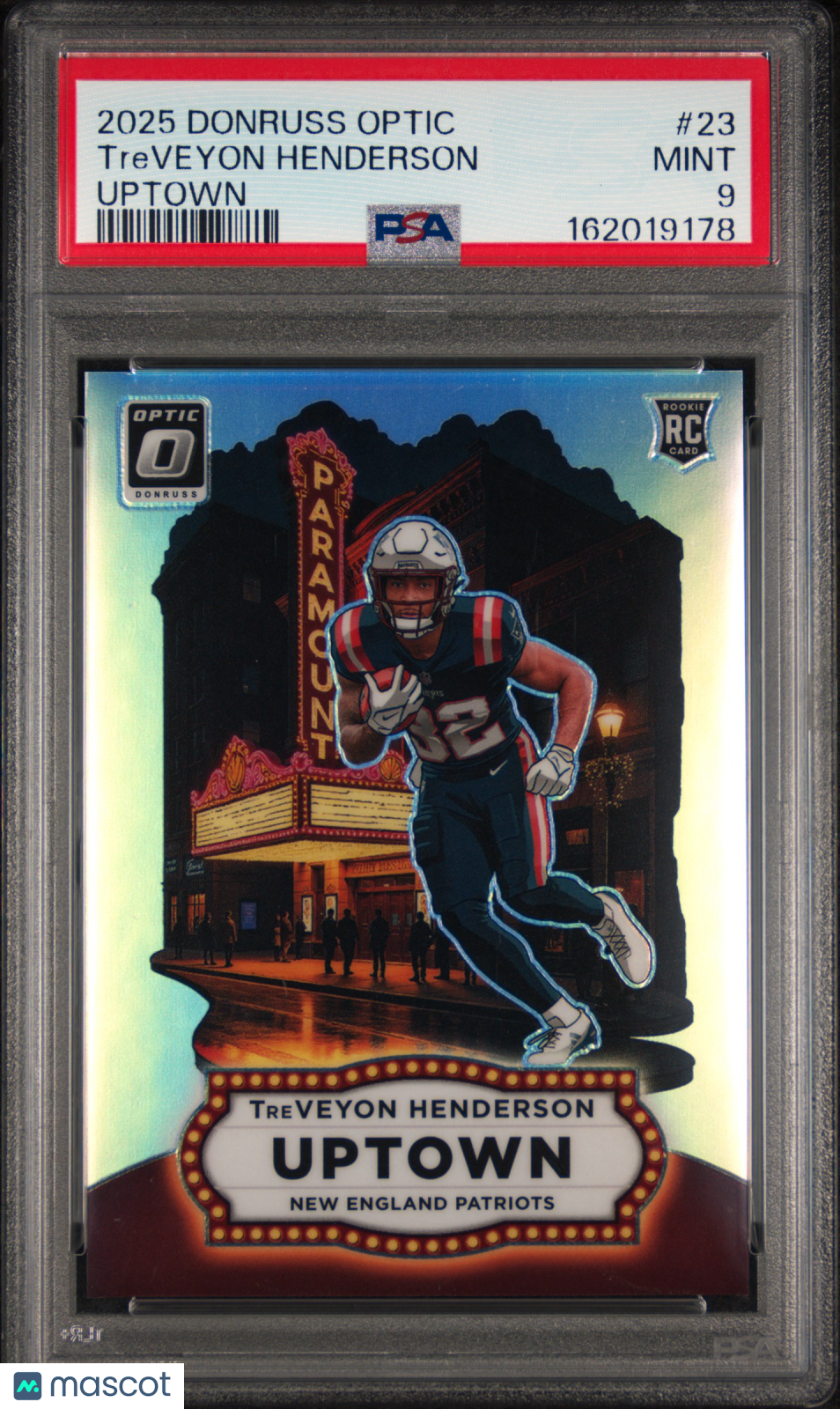 TREVEYON HENDERSON 2025 Donruss Optic Rookie Uptown Case Hit SSP #23 PSA 9
