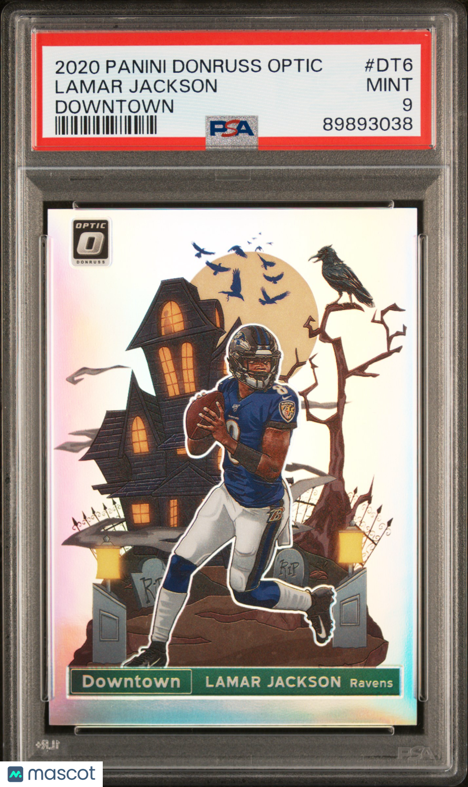 LAMAR JACKSON 2020 Panini Donruss Optic Downtown Case Hit SSP #DT6 PSA 9 Ravens