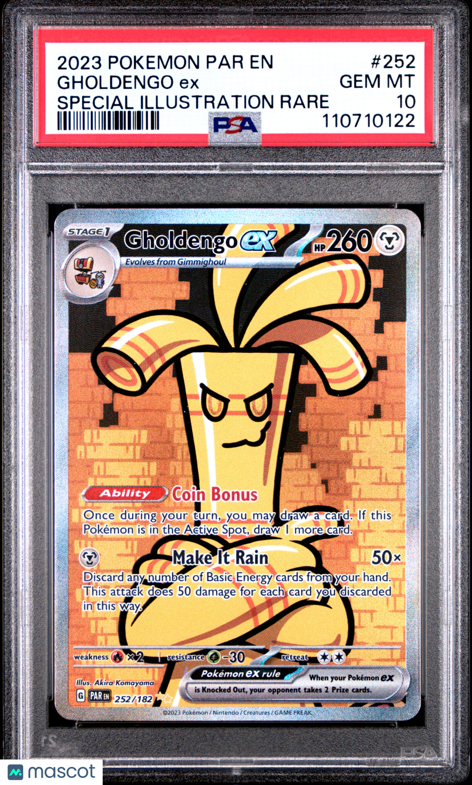GHOLDENGO EX 2023 Pokemon S&V Paradox Rift Special Illustration Rare PSA 10 #252