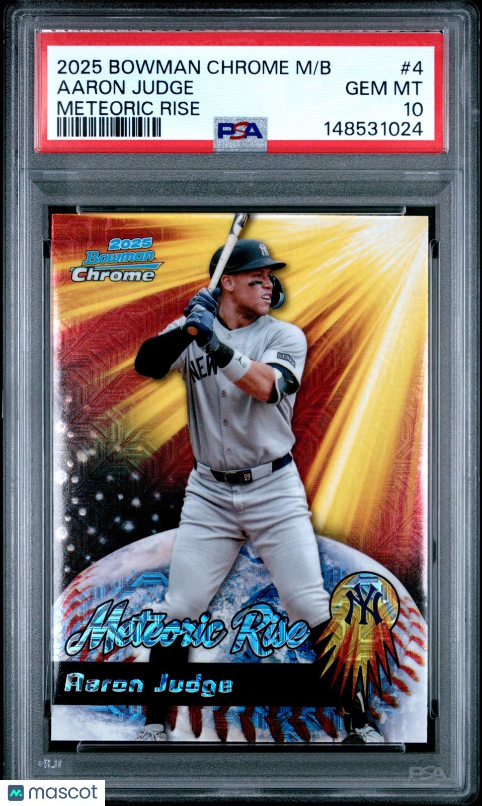 AARON JUDGE 2025 Bowman Chrome Mega Box Meteoric Rise #4 PSA 10 Yankees