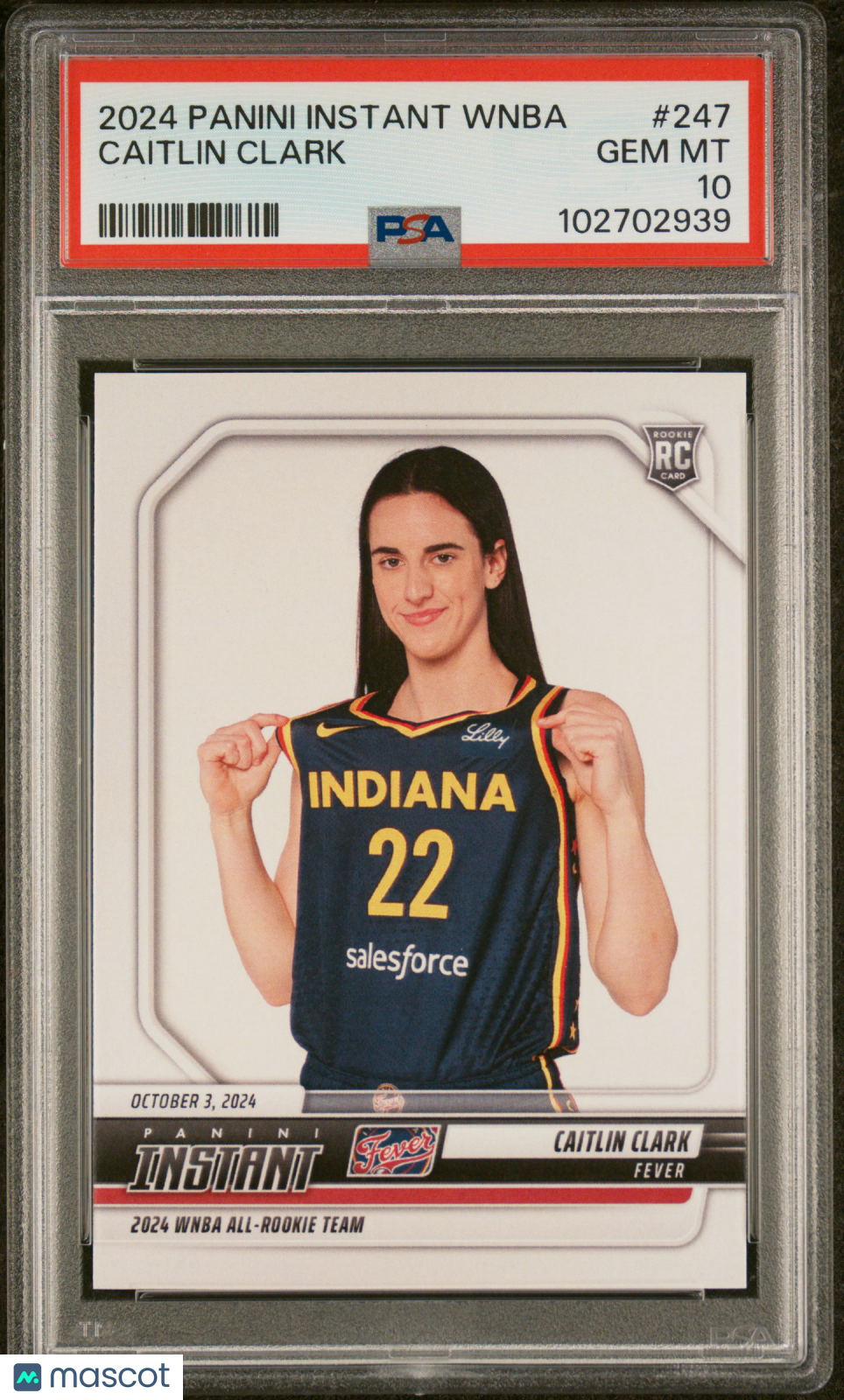 CAITLIN CLARK 2024 Panini Instant WNBA Rookie #247 PSA 10 Fever