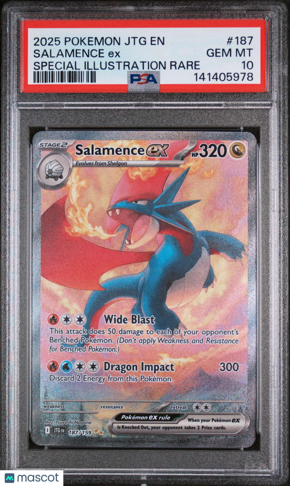 SALAMENCE EX Pokemon S&V Journey Together #187 Special Illustration Rare PSA 10