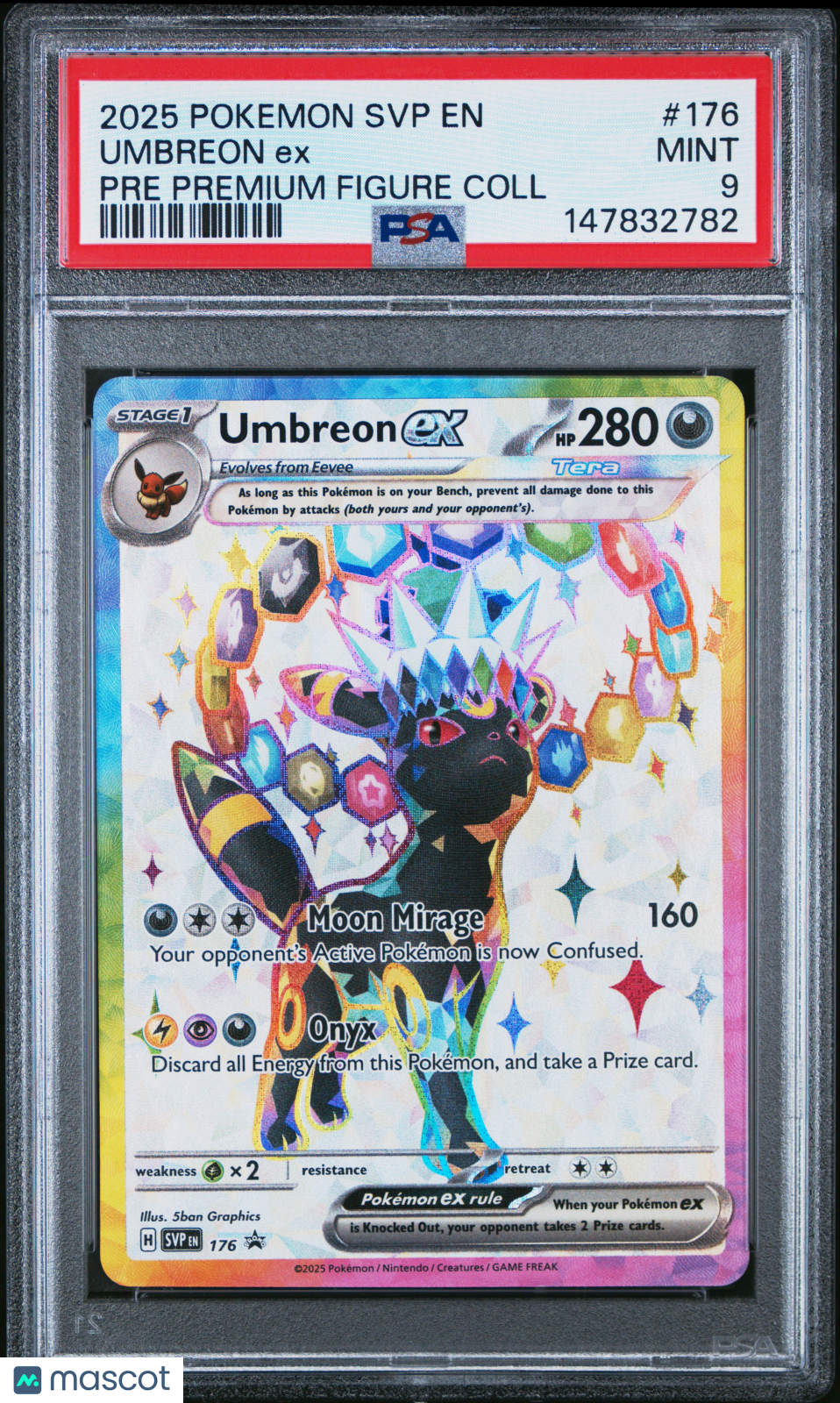 UMBREON EX 2025 Pokemon SVP Black Star Promo Premium Figure Coll PSA 9 #176