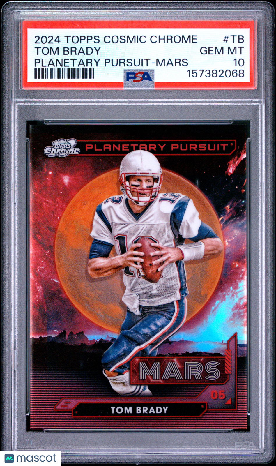 TOM BRADY 2024 Topps Cosmic Chrome Planetary Pursuit Mars SSP #TB PSA 10