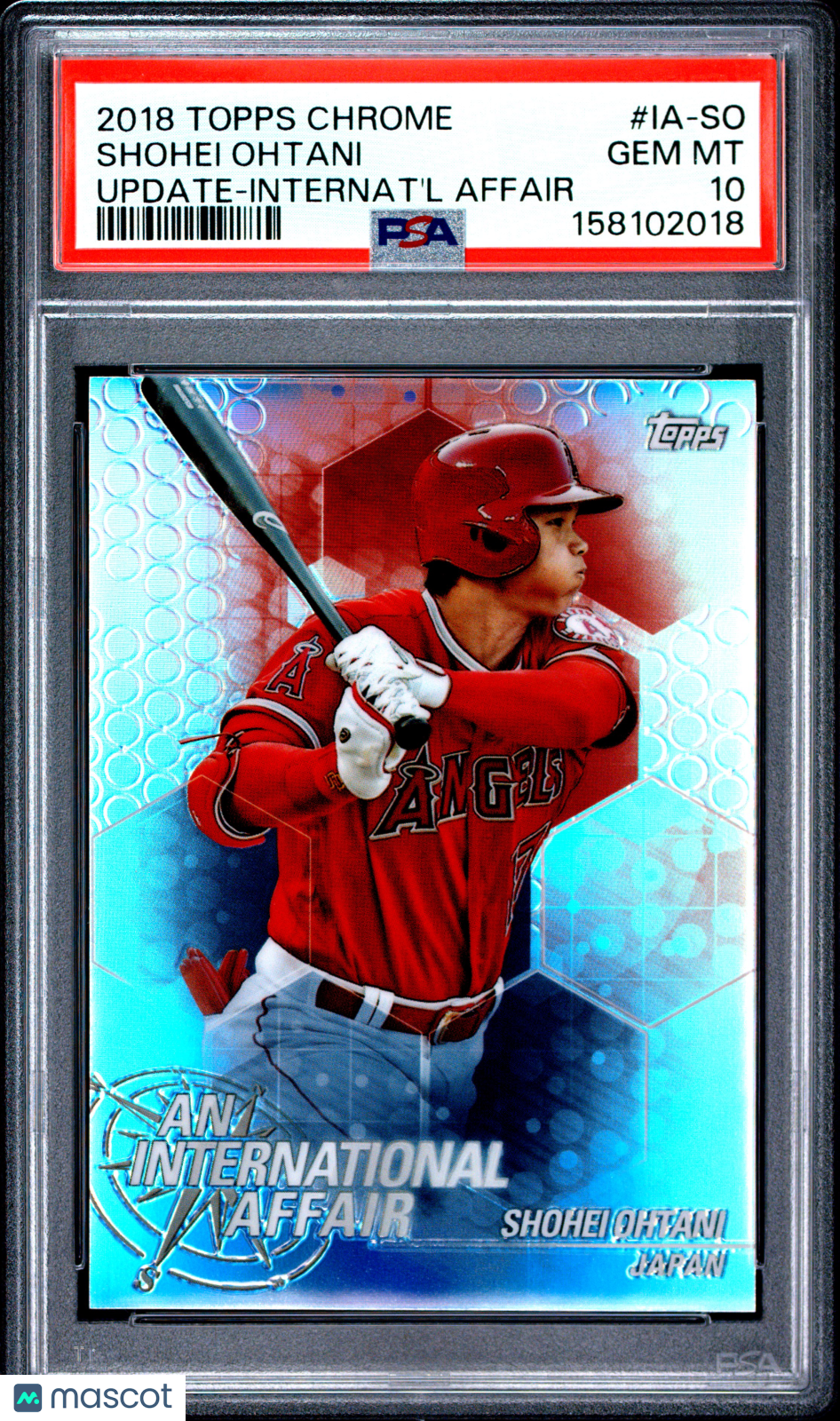 SHOHEI OHTANI 2018 Topps Chrome Update Rookie International Affair #IA-SO PSA 10