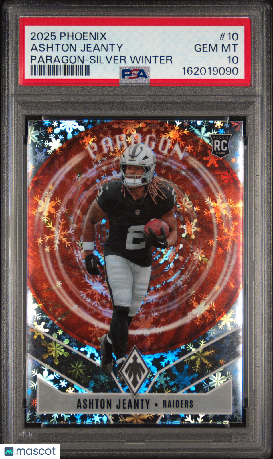 ASHTON JEANTY 2025 Panini Phoenix Rookie Paragon Silver Winter /199 #10 PSA 10