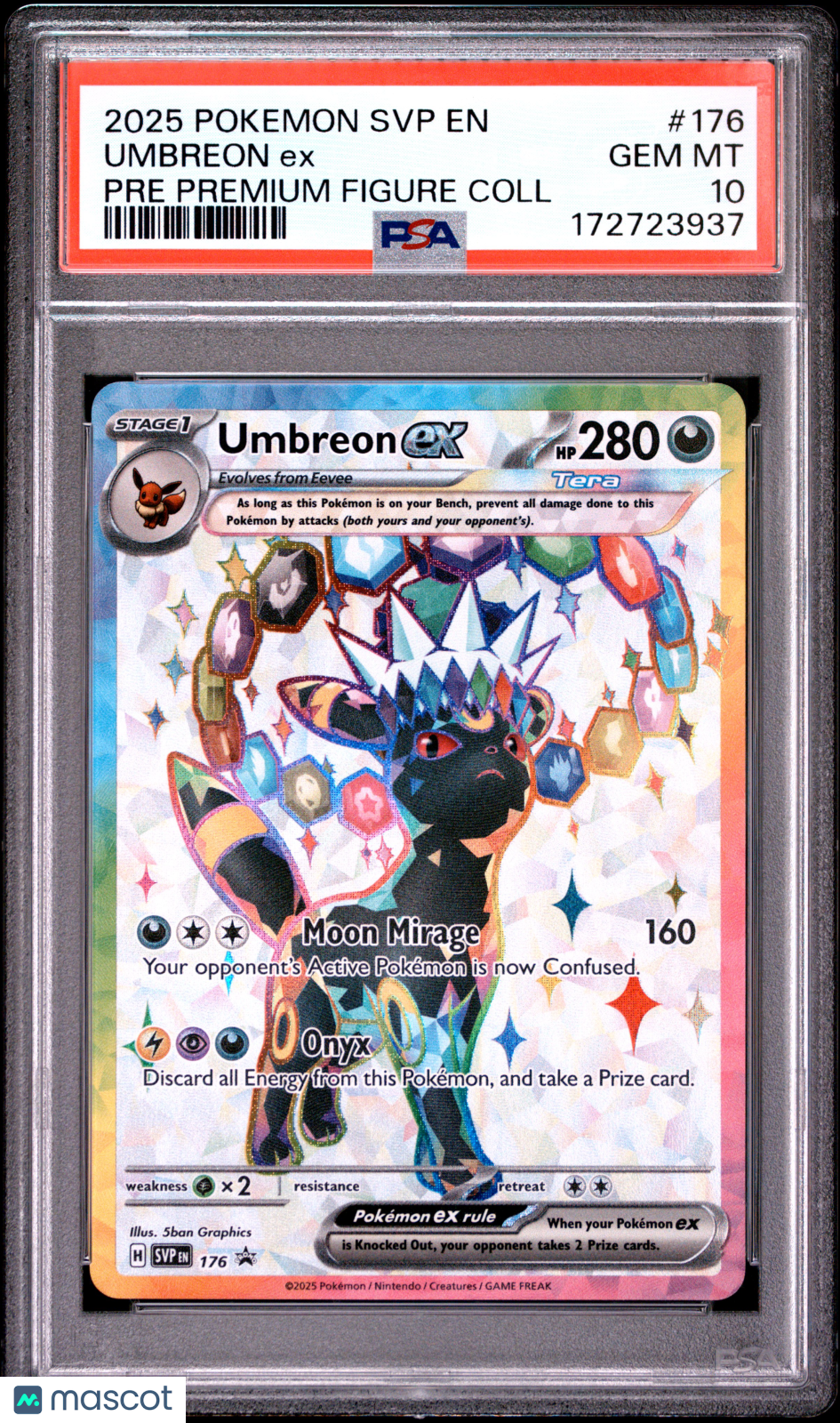 UMBREON EX 2025 Pokemon Scarlet & Violet Black Star Promo #176 PSA 10