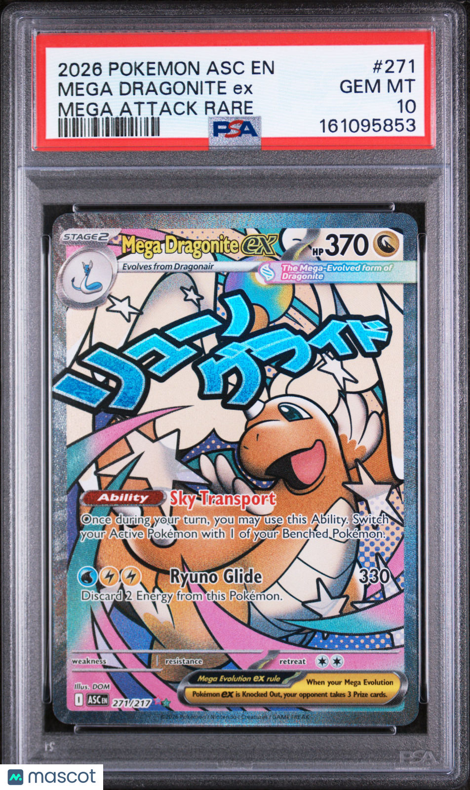 MEGA DRAGONITE EX 2026 Pokemon ME Ascended Heroes #271 Mega Attack Rare PSA 10