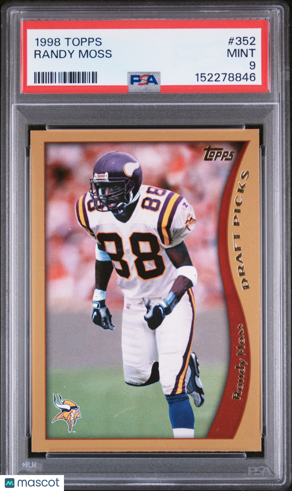 RANDY MOSS 1998 Topps Rookie #352 PSA 9 Minnesota Vikings HOF