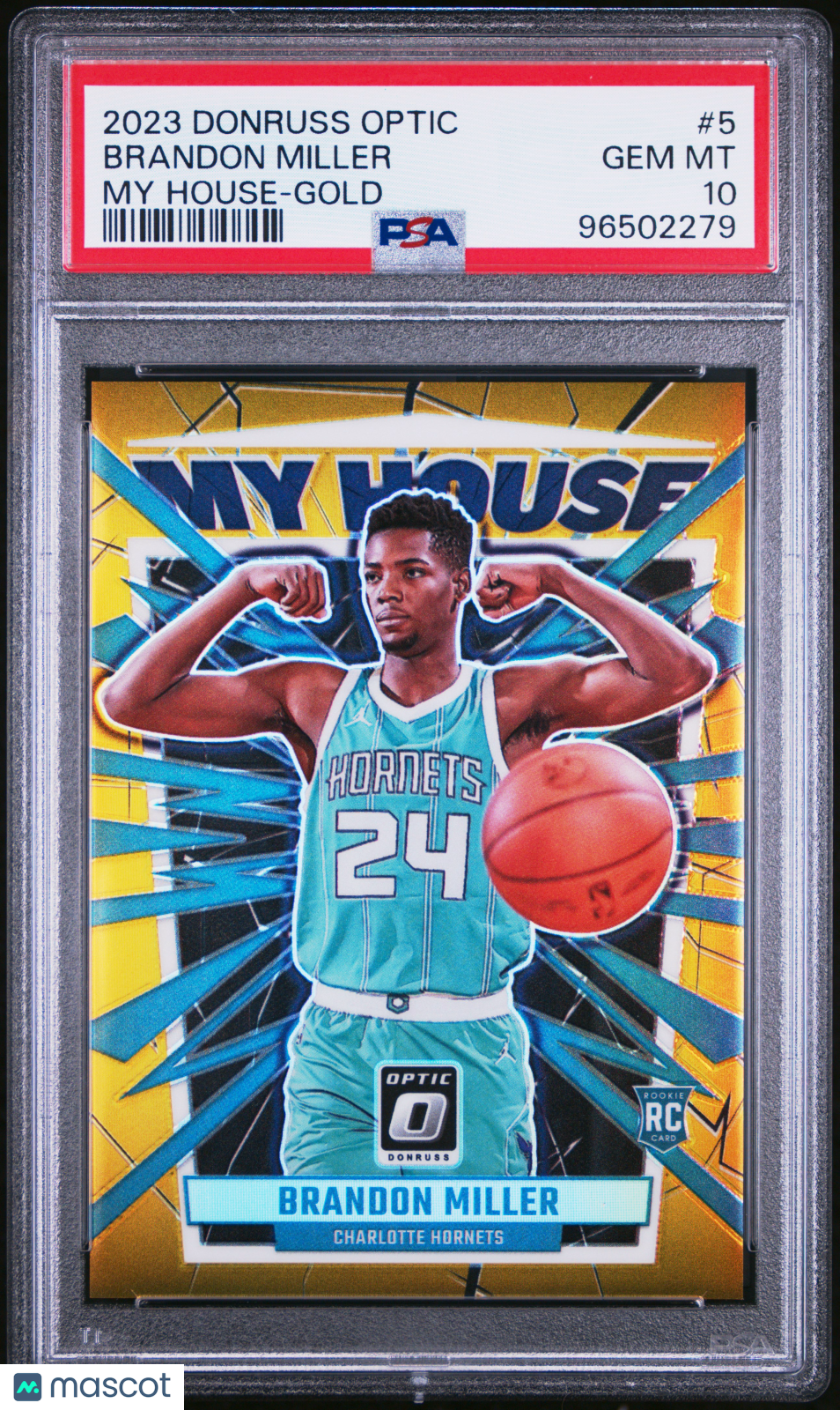 BRANDON MILLER 2023-24 Panini Donruss Optic My House Rookie Gold /10 #5 PSA 10