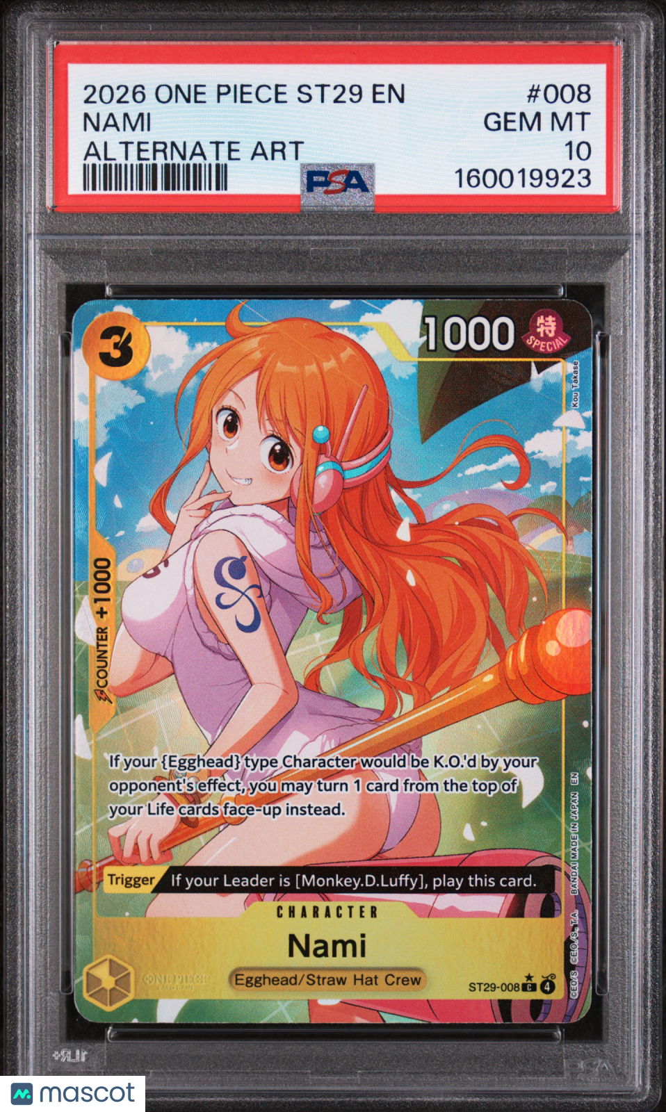 NAMI 2026 One Piece Starter Deck Egghead Alternate Art #ST29-008 PSA 10